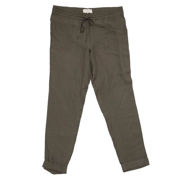 Joie Maxi Taper Leg Crepe Silk Jogger Trousers Size Medium - Picture 2 of 8